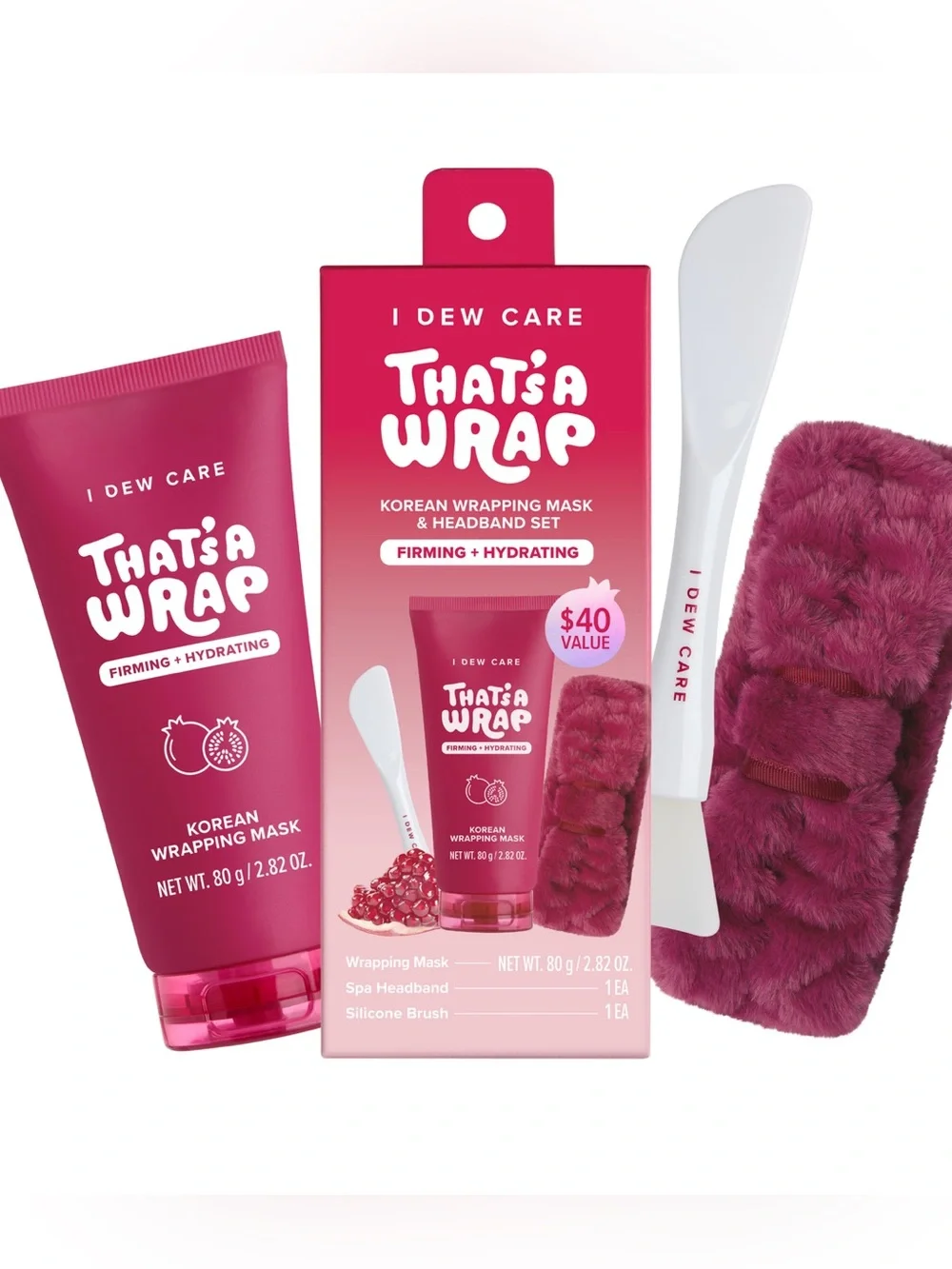 That's A Wrap - Collagen Peel Off Mask & Brush & Headband Set